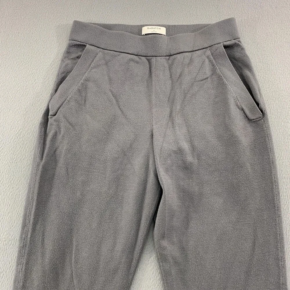 Aritizia Babaton Sweatpants Womens Small Gray Knit Jogger Elastic Waist Pockets